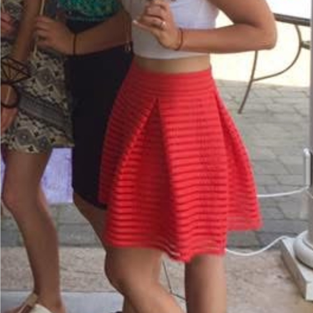 Red Women's Skirt - Picture 4 of 4